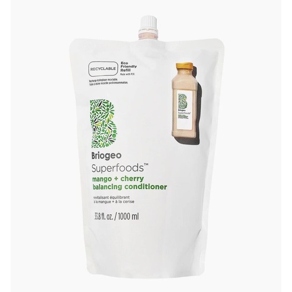 BRIOGEO Mango+Cherry SUPERFOODS Balancing Conditioner Refill Huge 33.8 Oz New